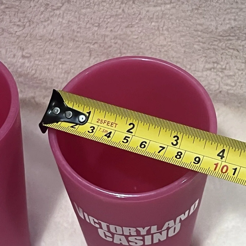 Lot of 2 EC Silipint BPA Free‎ Silicone Cups Victoryland Casino Pink UNBREAKABLE